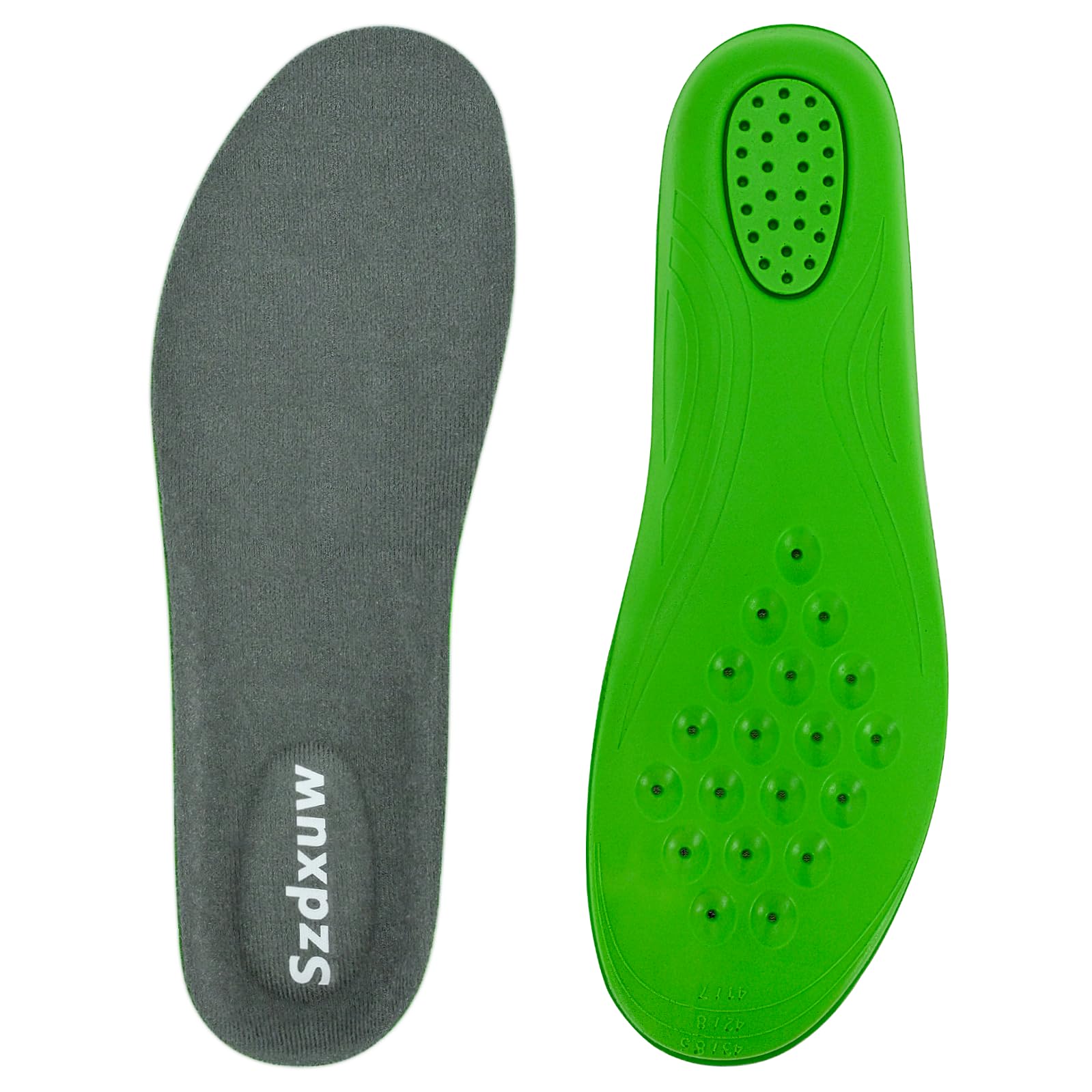 Szdxuw Solette in Memory Foam Donna Uomo - Solette Comfort per Arco Plantare, Fascite Plantare, Inserti Per Scarpe Da Ginnastica, Lavoro, Sportive E Stivali, Grigio Grande