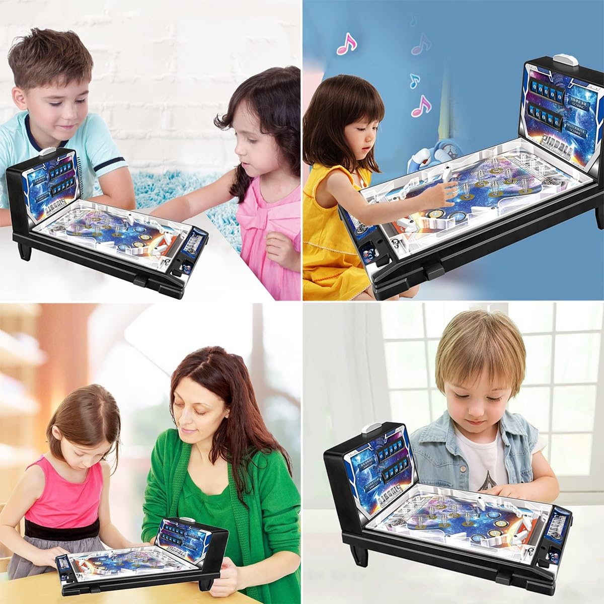 Amazon.co.jp: ミニエレクトロニックデスクトップピンボールマシン適