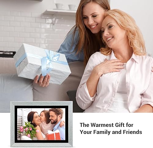 Miniatura 11 de Marco de fotos digital FRAMEO de 10.1 pulgadas, marco de fotos digital inteligente WiFi con pantalla táctil IPS de 1280 x 800, presentación de