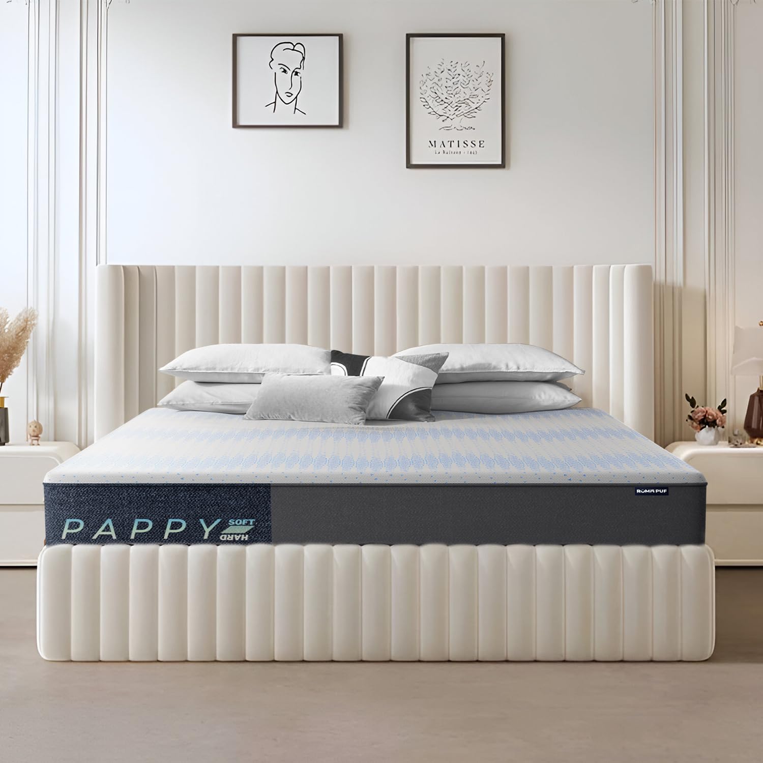 ROMA PUF Pappy Dual Comfort Mattress | Anti Bacterial Mel Ion+ washabel Cover | Cooling Airwick 2D Layer | Ultimate Sleep Support | 7 Year Warranty (4 Inch, 72X35)