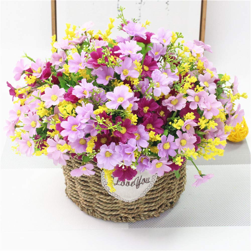 Fiore Artificiale 28 Teste Carino Daisy Silk Fiore Decorativo Artificiale Bouquet da Sposa Bouquet Decorazione per La Casa Camera Tavolo 1