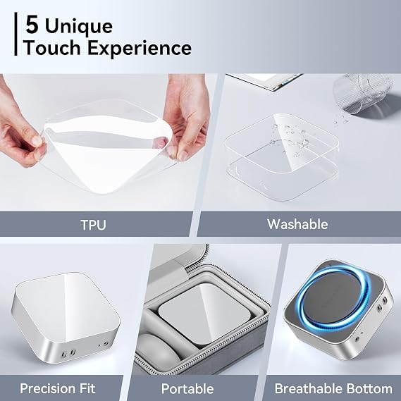 Yottamaster TPU Case for 2024 Mac mini M4,Mac mini M4 Pro Cover,Durable Protective Protector,Lightweight Scratch Proof Skin - Transparent