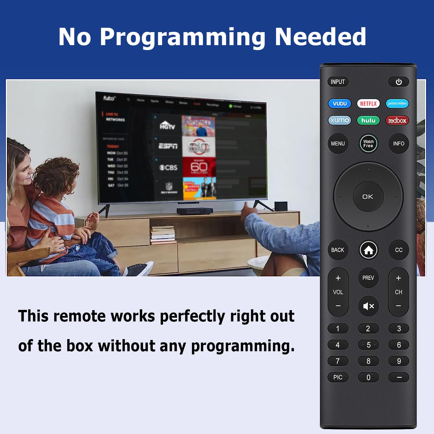 Telecomando universale per Smart TV VIZIO All LED LCD HD 4K UHD HDR Smartcast 3D Smart TV di ricambio per Vizio All Smart TV per Vizio Smart TV (D/E/M/P/PX/V/OLED-Series)