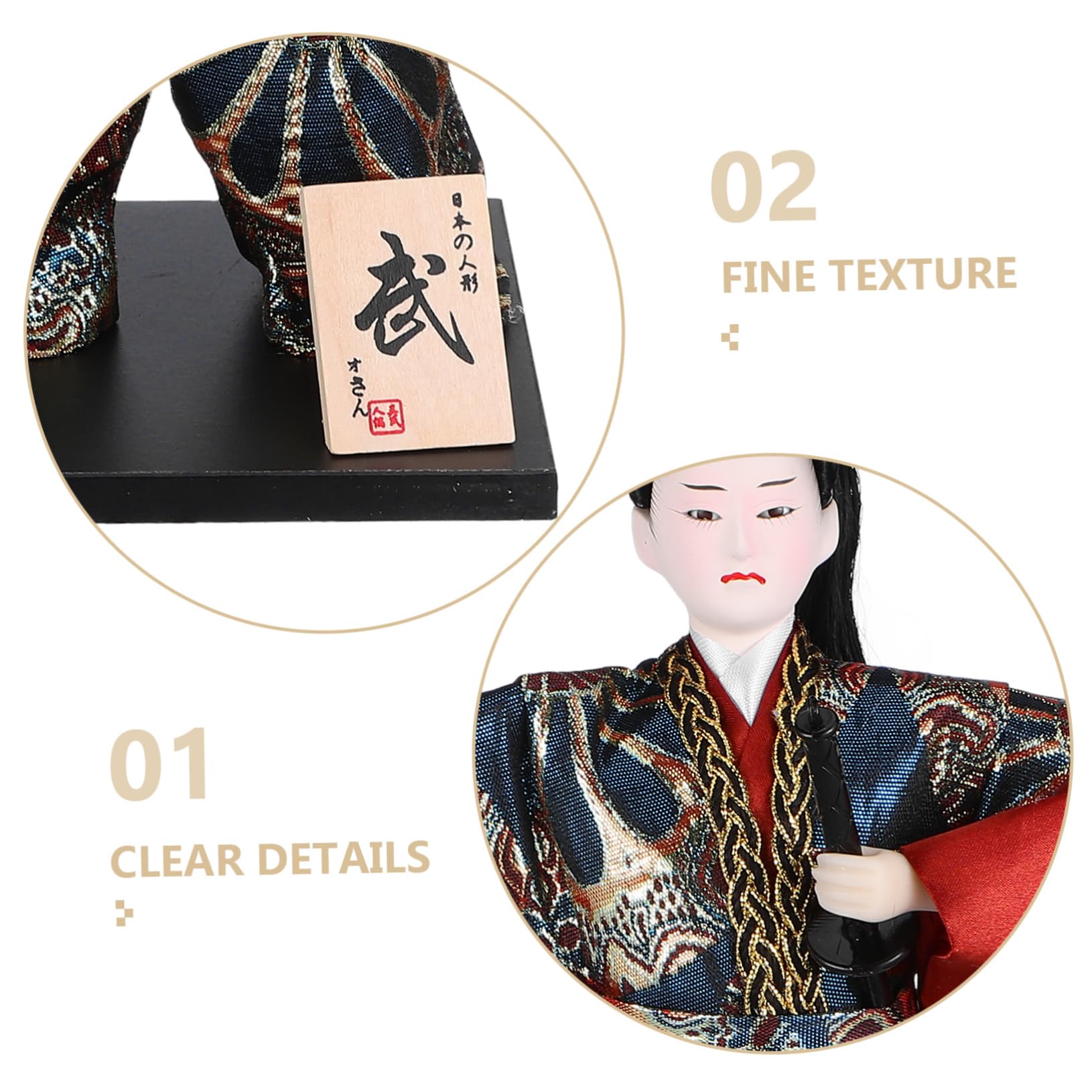Hemobllo Samurai Japonés de Coleccionable de Guerrero Asiático Decoración Multifuncional Hogar y Oficina Cultural de Adorno de Cultura