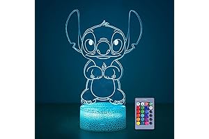 Hoofun 3D Illusion Stitch Night Light: Light Up Your Room with Stitch Magic