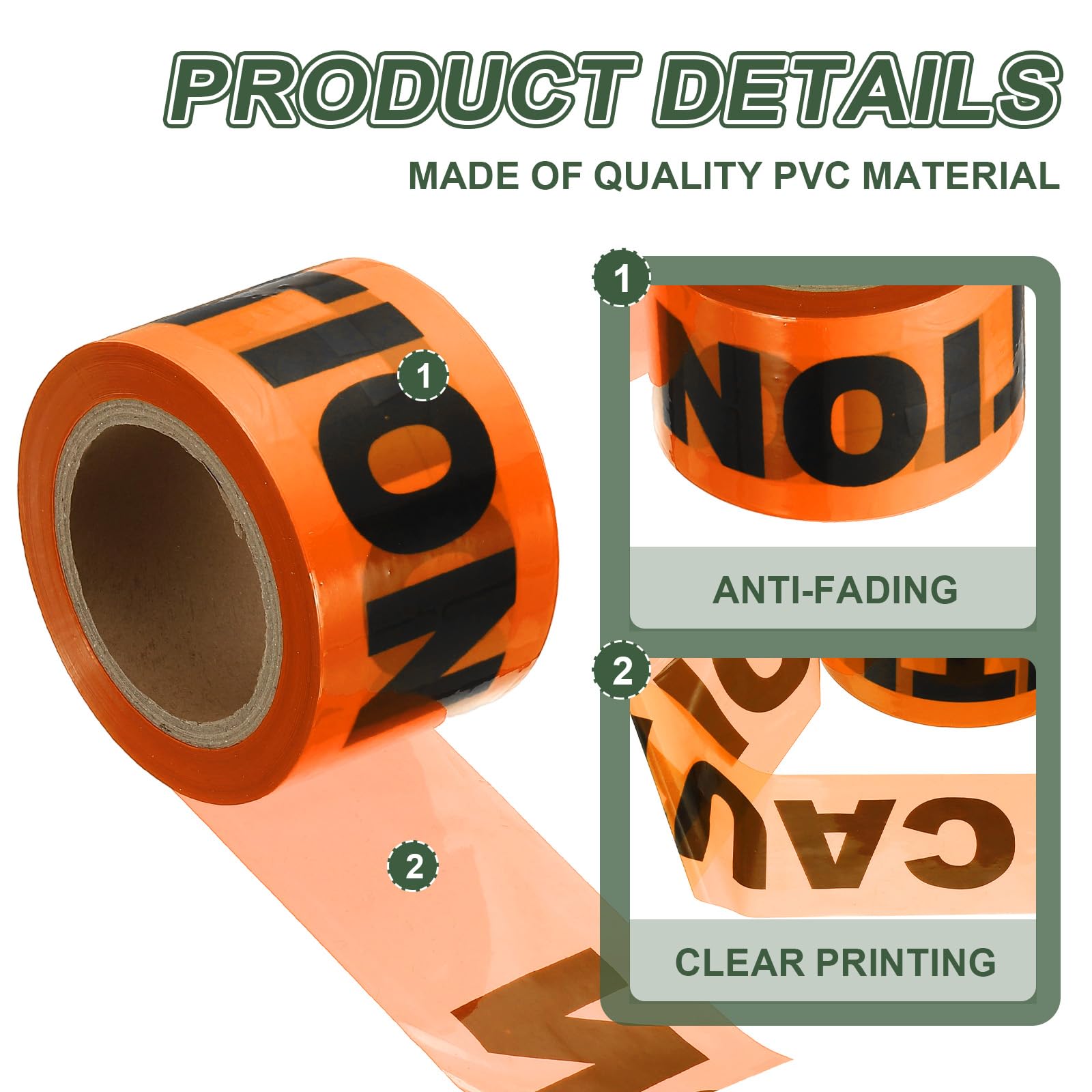 YOKIVE 328ft x 3" Warning Tape - Image 4