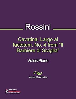 Cavatina: Largo al factotum, No. 4 from "Il Barbiere di Siviglia" Sheet Music book cover