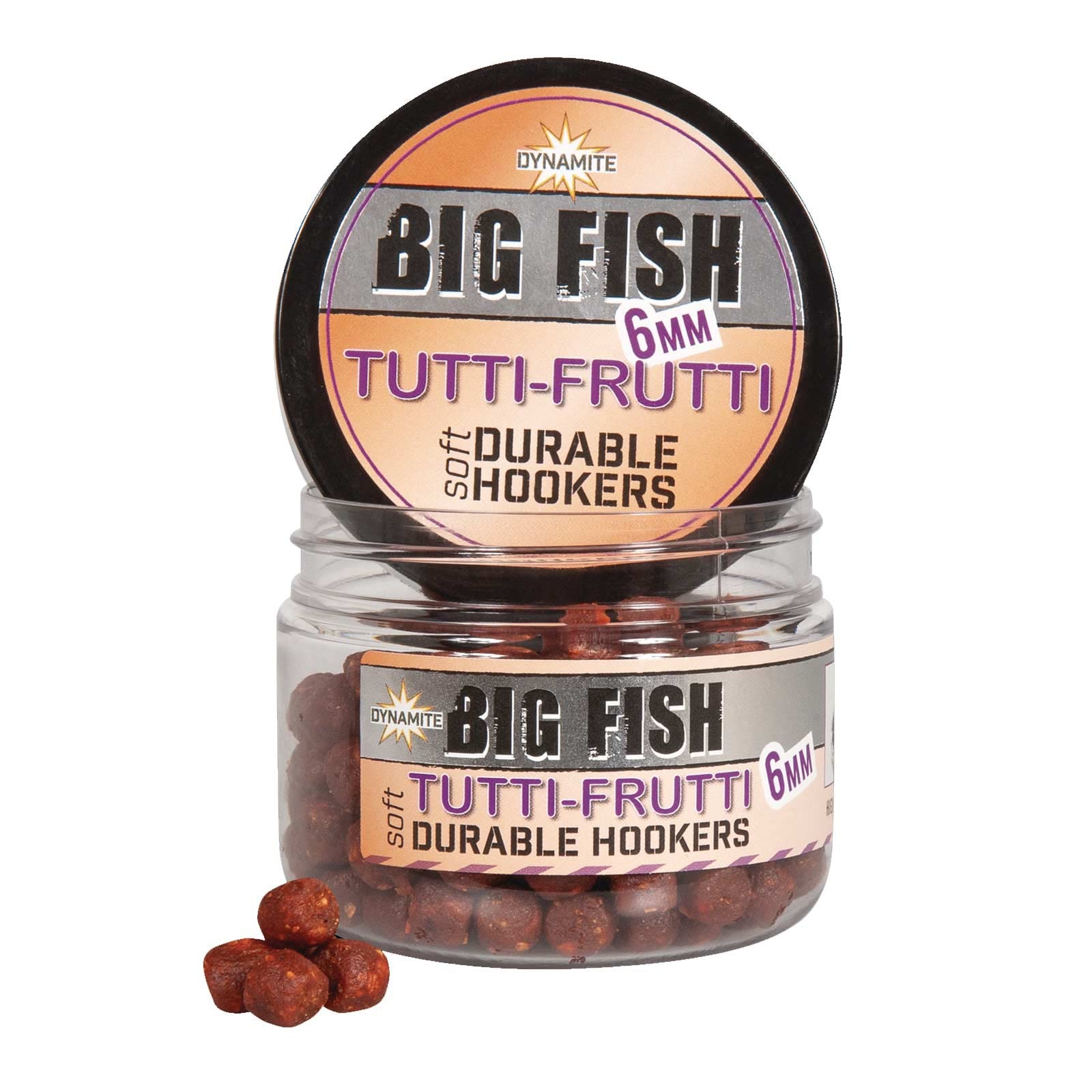 Dynamite Big Fish Durable Hooker Pellets 6mm and 12mm (Tutti-Frutti, 6mm)