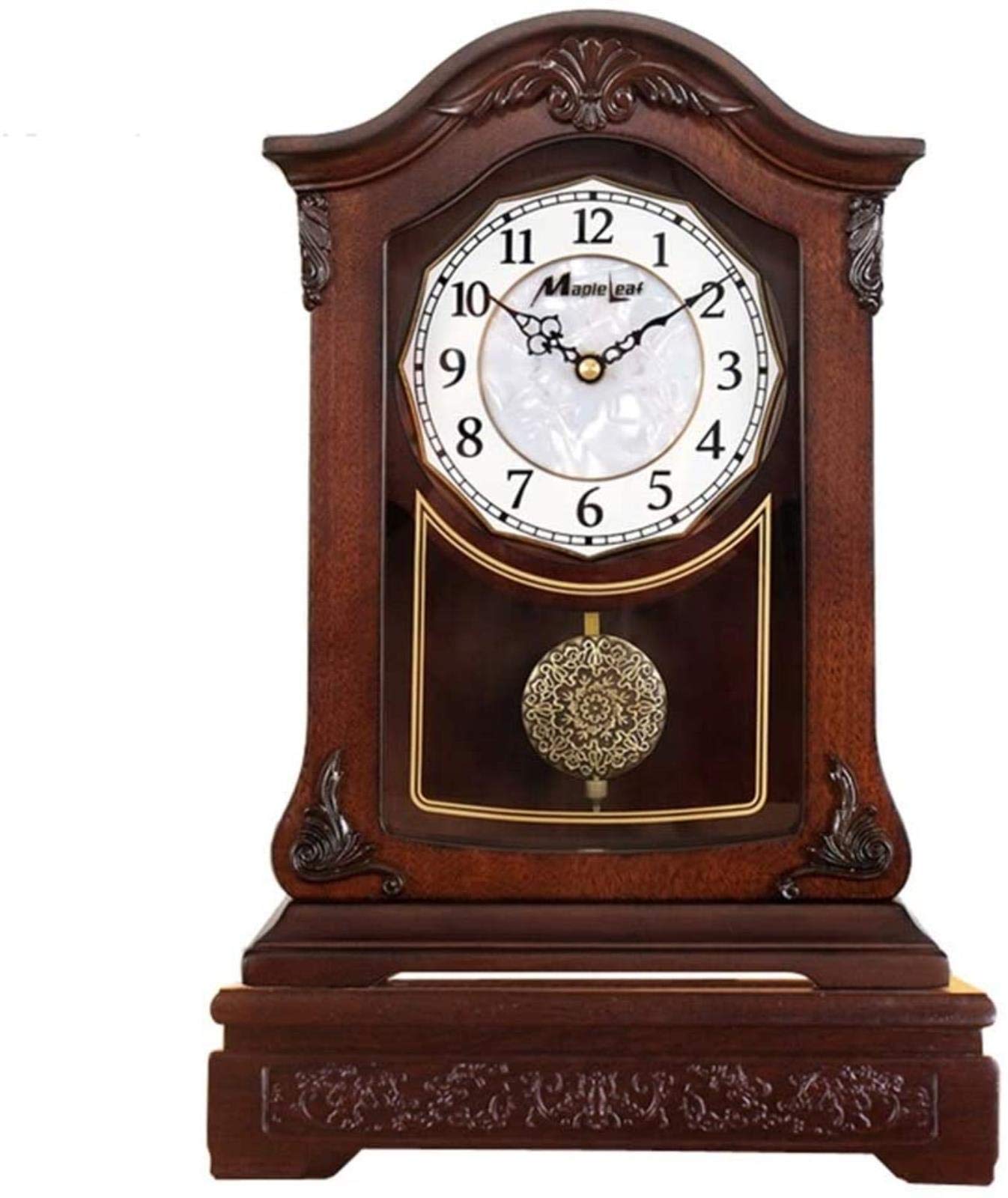 XJZKA Retro Silent Pendulum Clock，home Decorative Clock，Battery ODesk Clock For Fireplace Mantel, Office, Shelf desktop-clock