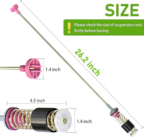 Miniatura 2 de DC97-16350U DC97-16350T DC97-05280W Kit de varilla de suspensión para lavadora Samsung WA45N3050AWA4 WA45T3200AWA4 WA50R5200AWUS WA50R5400AVUS