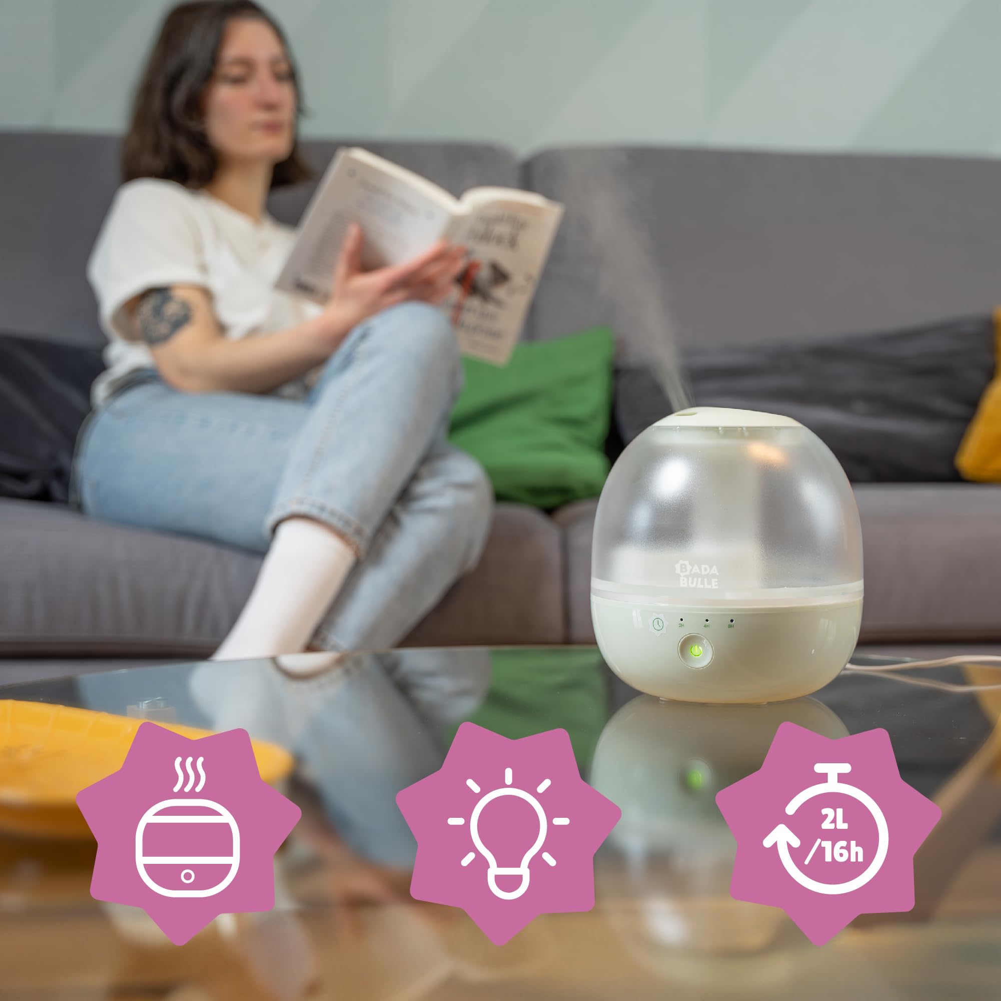 Badabulle Bubble Nawilżacz powietrza - lampka nocna