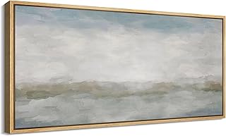 MUDECOR Extra Large Framed Canvas Print Wall Art Abstract Pastel Waterco...