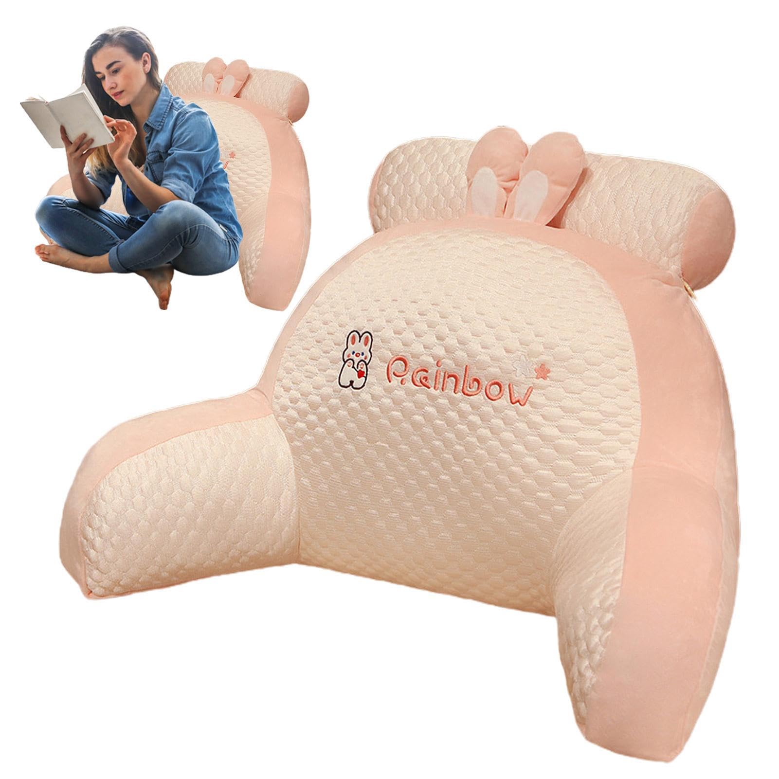 Yajimsa Lectura - Almohada para Reposo En La Cama con Cuello Desmontable Y Brazos - Cojín para Sillón Desmontable, Suave Y Lindo, Almohadas