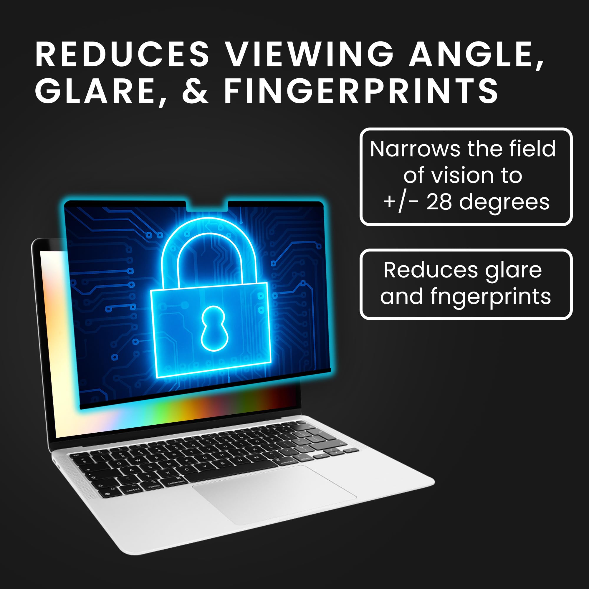 kwmobile Pellicola Privacy per Apple MacBook Air 13.3" M1 A2337 A2179 - Privacy Screen per Laptop - Filtro Schermo Protettivo Rimovibile e da Viaggio - Filtro Anti Luce Blu Magnetico