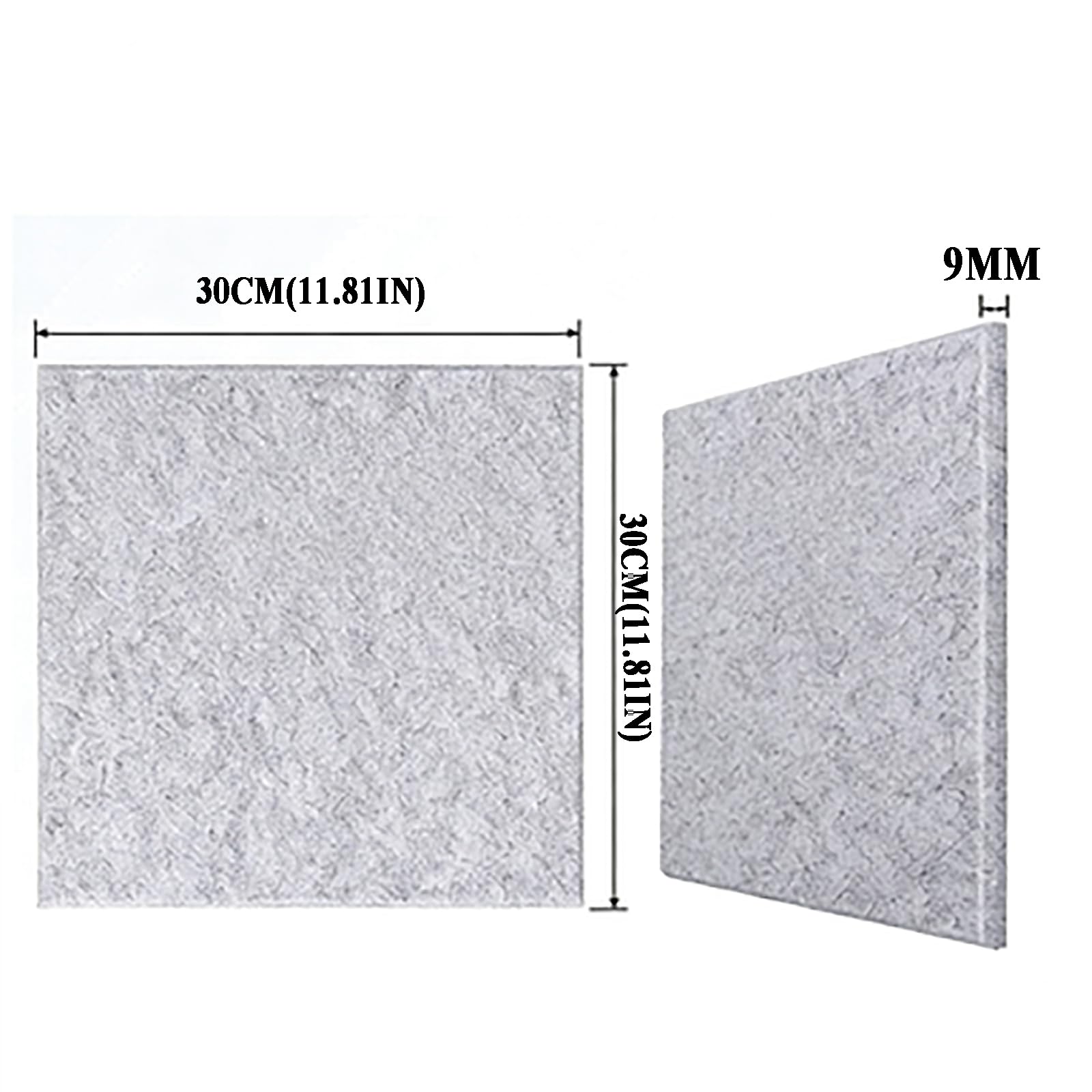 Paneles Acústicos Autoadhesivos Lote de 12, Paneles Acústicos Cuadrados Absorción de Sonido para Acondicionamiento Acústico de Estudio de Grabación o Sala de Juegos y R(Size:30*30cm,Color:Gris claro)
