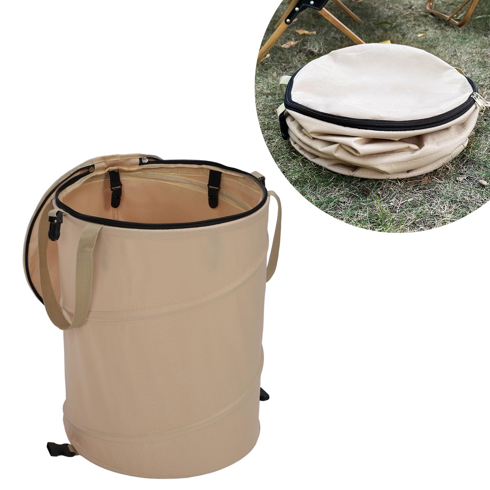 Pattumiera da Campeggio Borsa di Stoccaggio di Grande capacità Contenitore Portatile Secchio di Stoccaggio Ad Alta capacità per Picnic in Giardino, Bidoni della Spazzatura