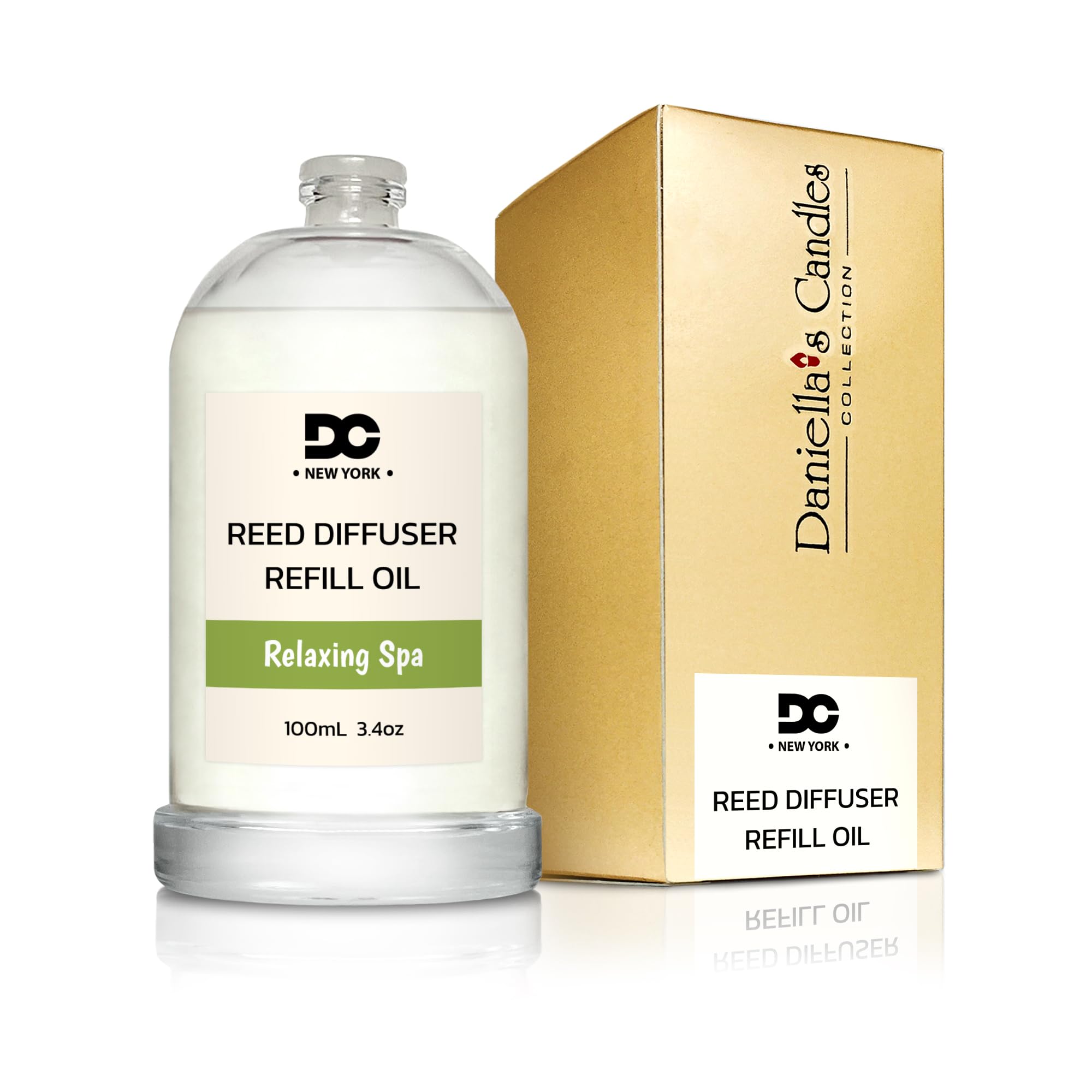 Daniella's Candles Relaxing Spa Reed Diffuser Refill Oil, 3.4oz/100ml, Premium Fragrance Oil, Home Fragrance, Oil for Reed Diffuser