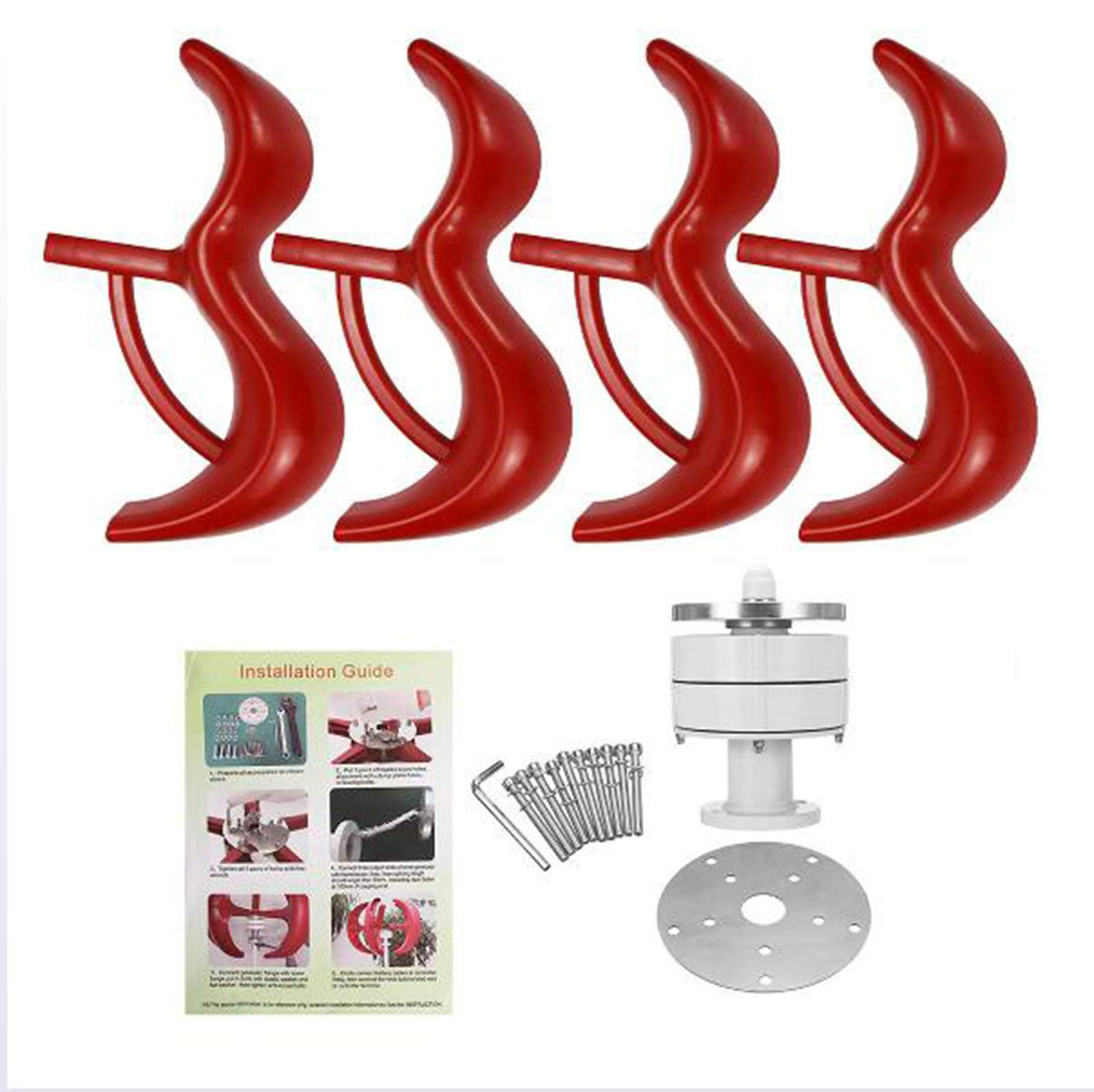 Generador de Viento Horizontal de 600 W, 12/24 V, 4 Palas, generador de turbinas eólicas, turbinas de energía de Molino de Viento, Carga con Controlador de Carga