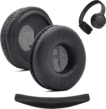 1  ift yedek kulak yast  ve 1 kafa band , JBL T600 / T450 / T500BT kulakl k i in, haf zal  k p kl  70 mm kulak yast , ergonomik tasar m, kolay kurulum siyah