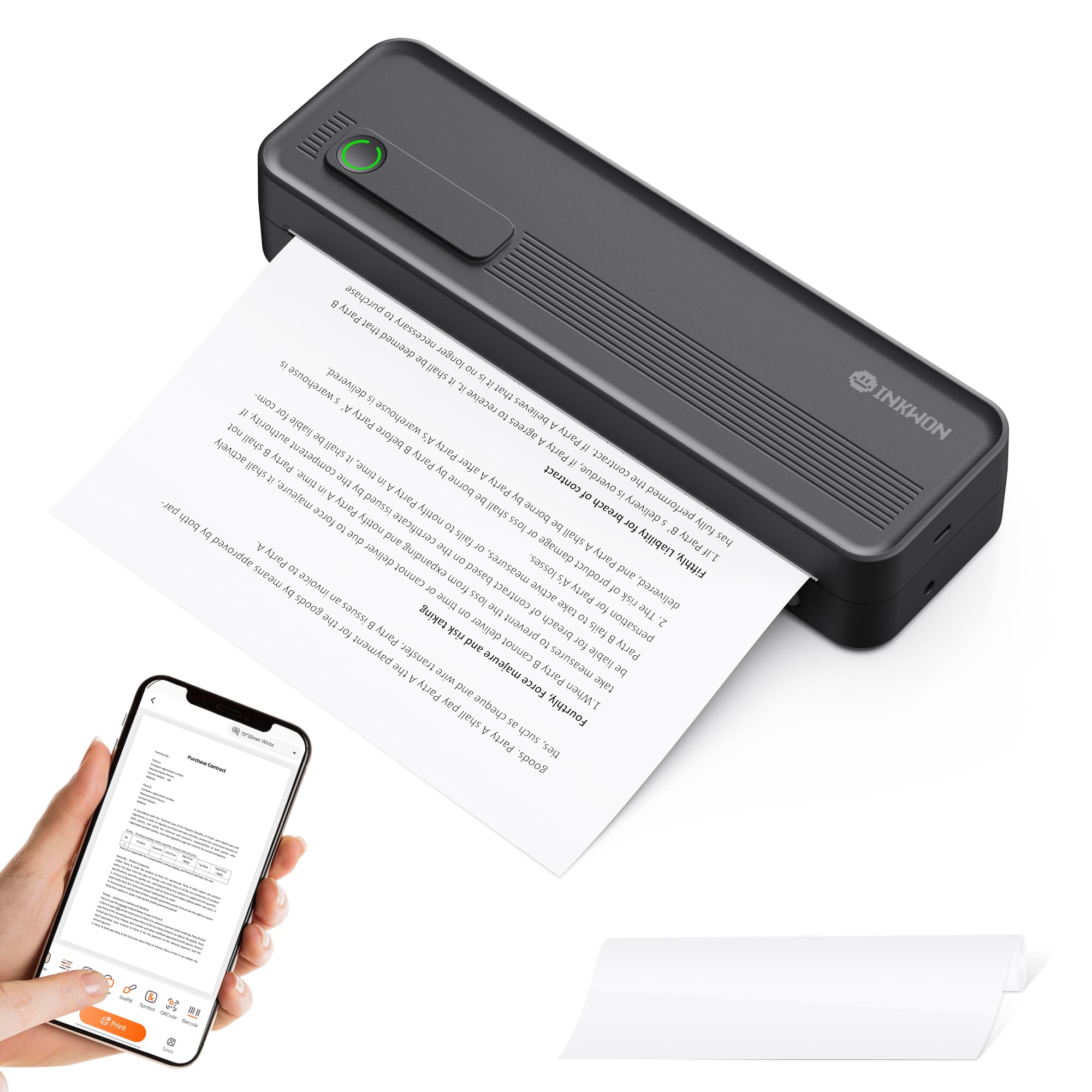 InkWon A4 Bluetooth対応プリンタ 一 Amazon.co.jp: InkWon A41 モバイルプリンター A4対応 インクレス