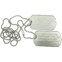 James Bucky Barnes WWII Style Stainless Steel Military Dog Tags Cosplay Costume Prop
