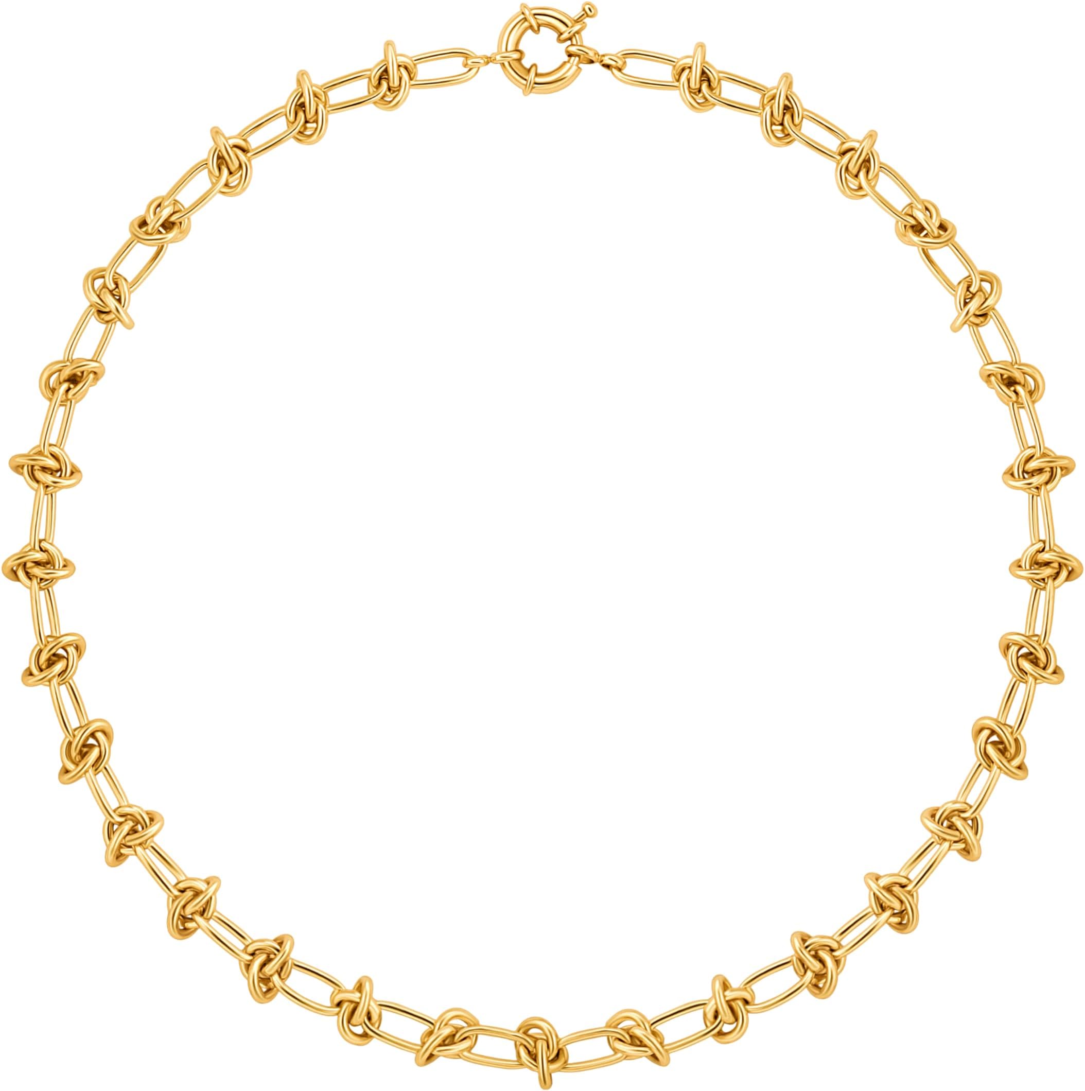 POTESSA18K Gold Plated Choker Necklaces for Women Fashion Snake Chain Dainty Leaf Coffee Bean Love Knot Link Chain Choker Necklace