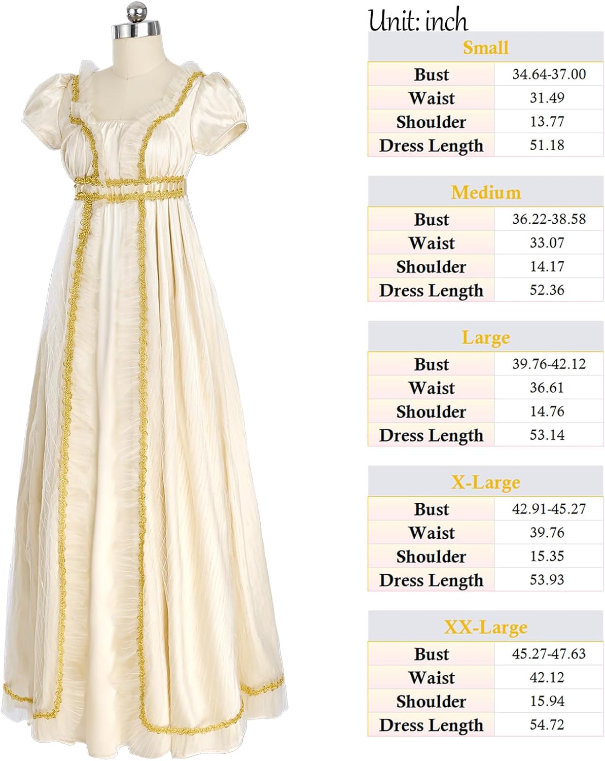 LTAKK Regency Dress Women Regency Costume Victorian Gown Empire Waist Tea Party Dresses - Image 7