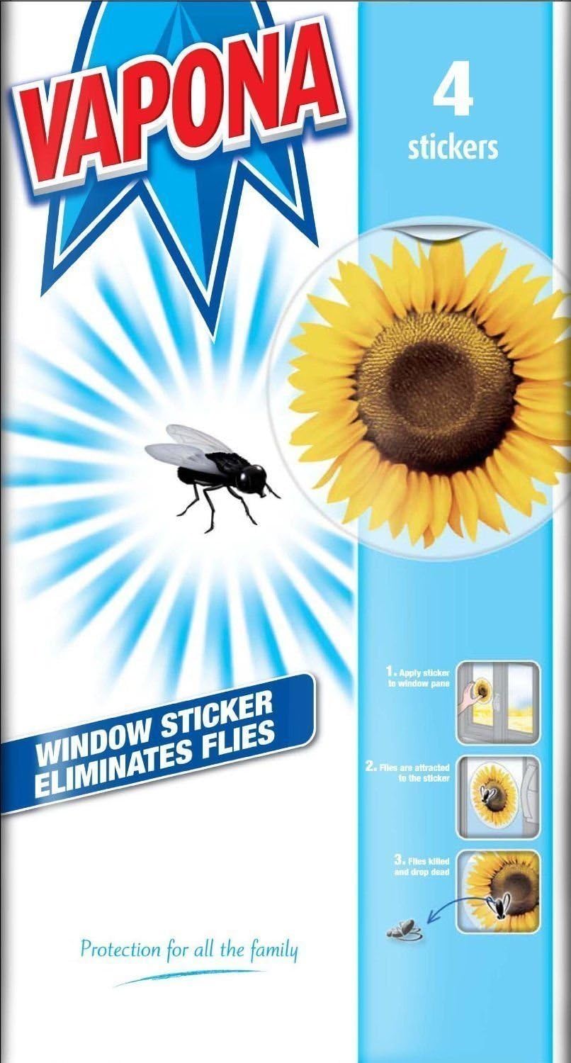 OnlineDiscountStore New Vapona Fly Killer Trap Window Sticker Original