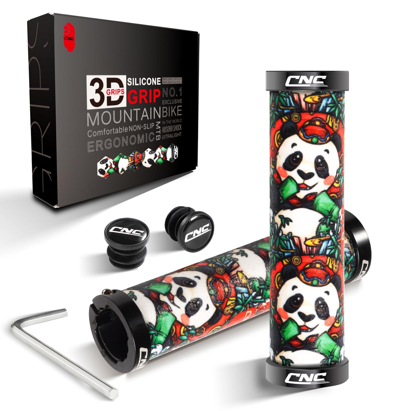 CNCLOL Mountain Bike Grips,MTB Handlebar Grips In Silicone,Bike Handle grips For BMX/Bicycle.