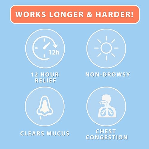 Miniatura 6 de Curist Guaifenesina 600 mg comprimidos de liberación prolongada (200 tabletas sin colorantes) - Alivio de moco expectorante, guaifenesina genérica