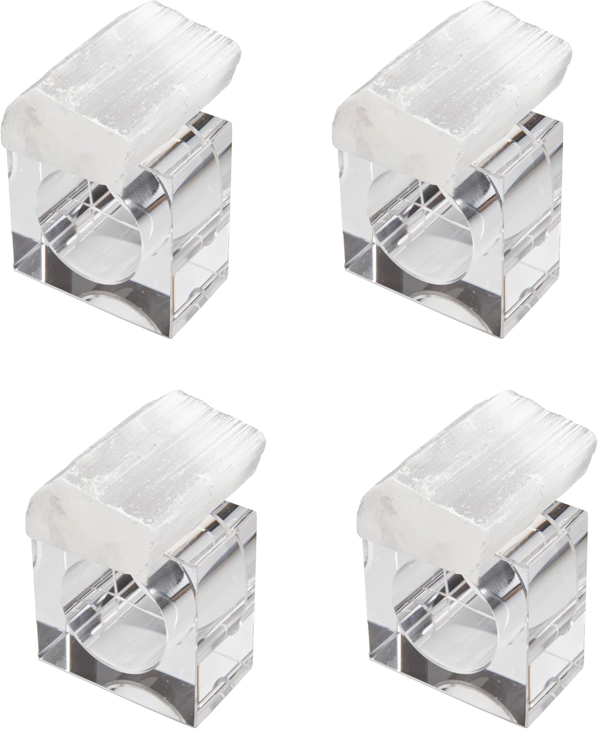 Ethereal Selenite Napkin Ring (Set of 4)