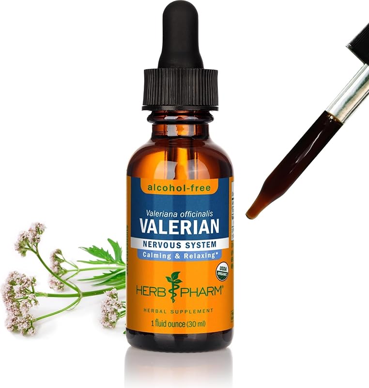 Herb Pharm Suplemento para o sono com extrato líquido de valeriana orgânica sem álcool, 30 mL