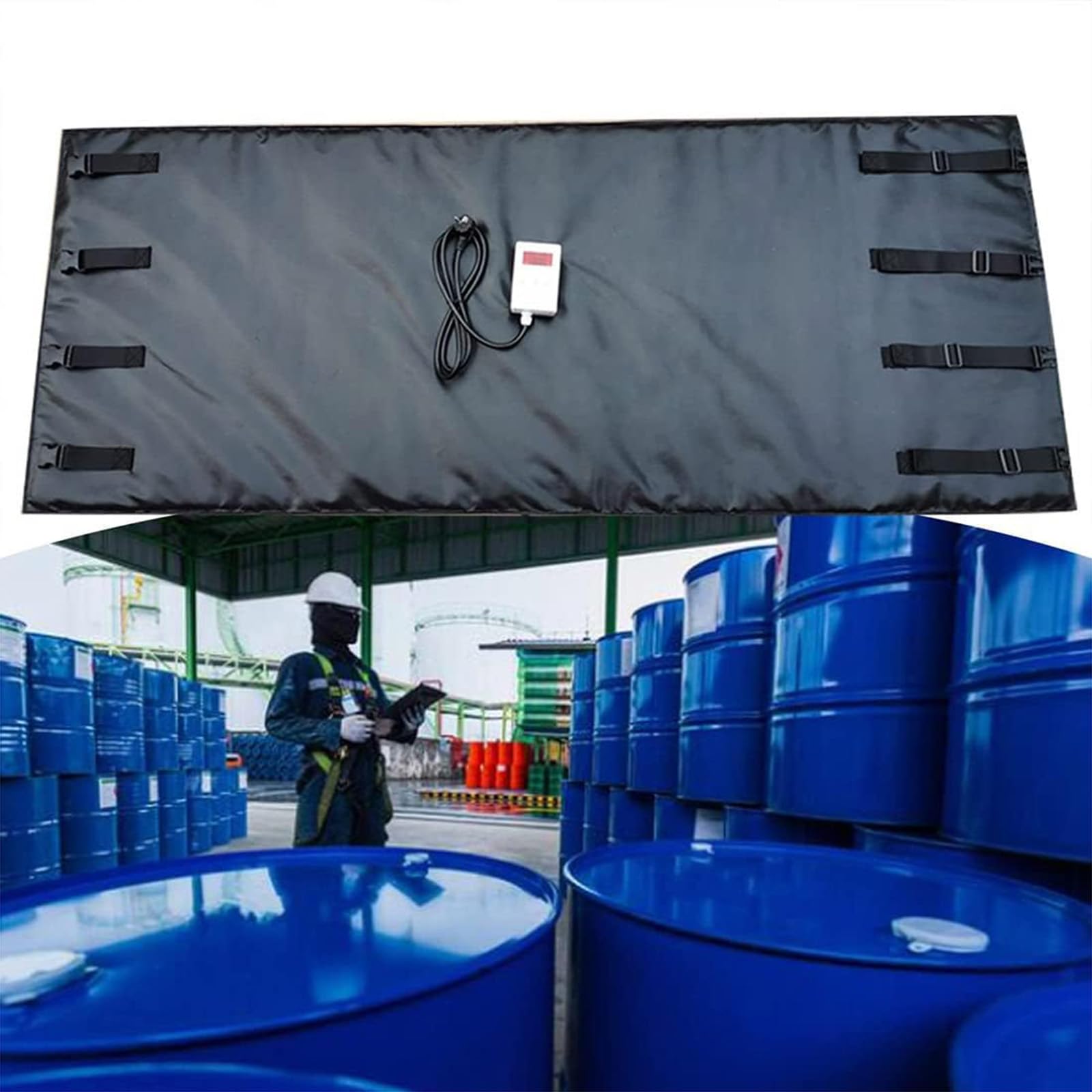 Riscaldatore per fusti di petrolio Riscaldatore in silicone resistente all'acqua Riscaldatore per fusti di petrolio fai-da-te Riscaldatore a fascia per barili Riscaldatore per secchio con riscaldato