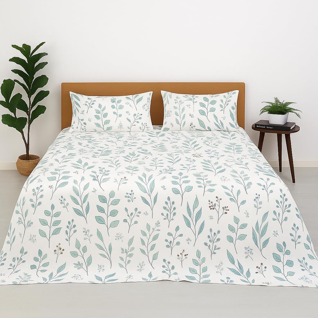 Double Bedsheet With 2 Pillow Cover