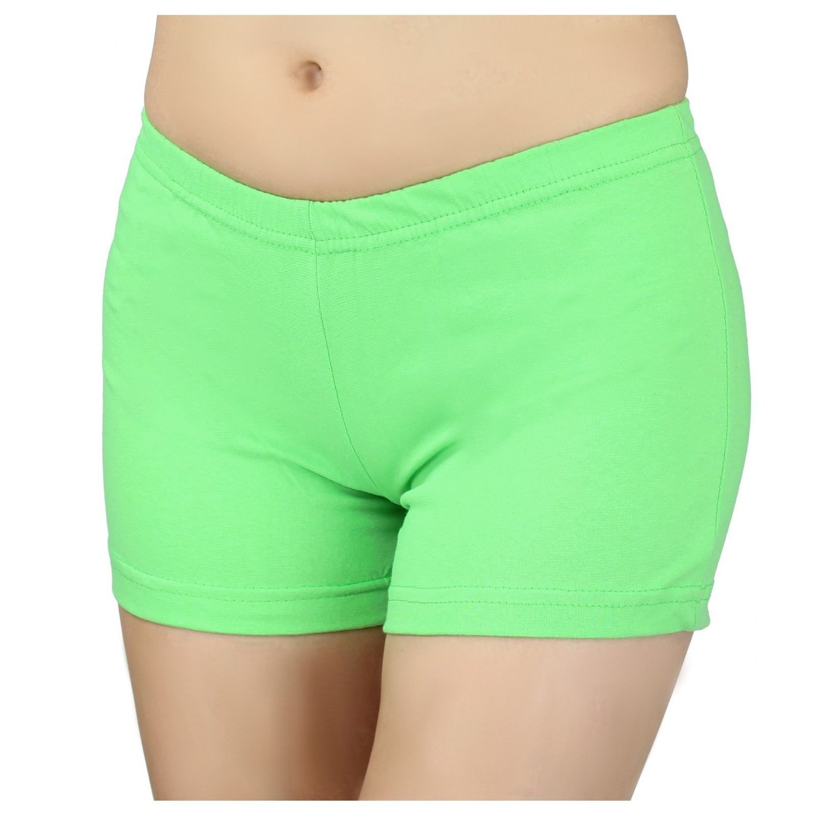Elegance1234 Girls Lime Green 'S Cotton Lycra Stretchy Boxer Shorts For Schools Sport&Under School Skirt***Same Day Posting*** (11-13 Years, )