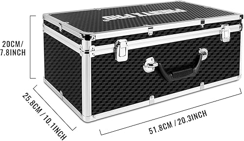 Miniatura 5 de Phenyx Pro Funda de transporte con marco de aleación de aluminio con espuma de tres capas precortada y arrancada, ideal para sistemas de micrófono