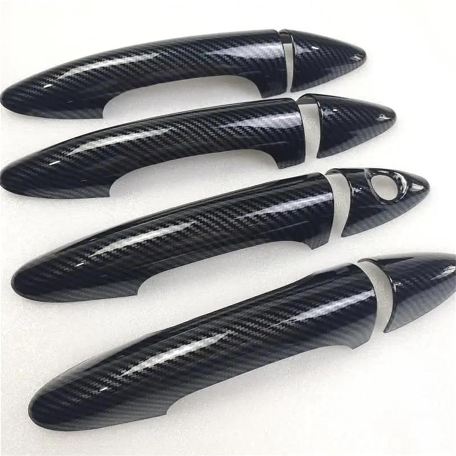 Ujnheq One Color For Hyundai For Accent For Solaris For Verna I25 2012 2013-2016 Car Door Handle Cover Trim Imitation Carbon Fiber Lhd