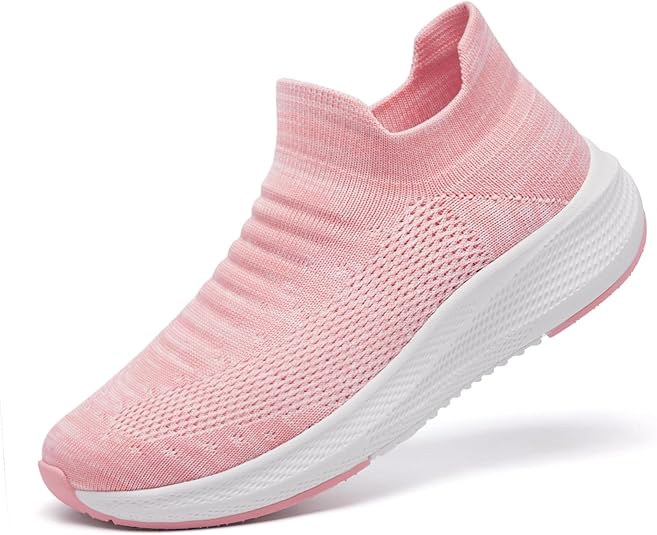 SHULOOK Womens Slip on Walking Shoes Comfort Lightweight Breathable Sock Shoe Non-Slip Mesh Casual Fashion Tennis Running Sneakers