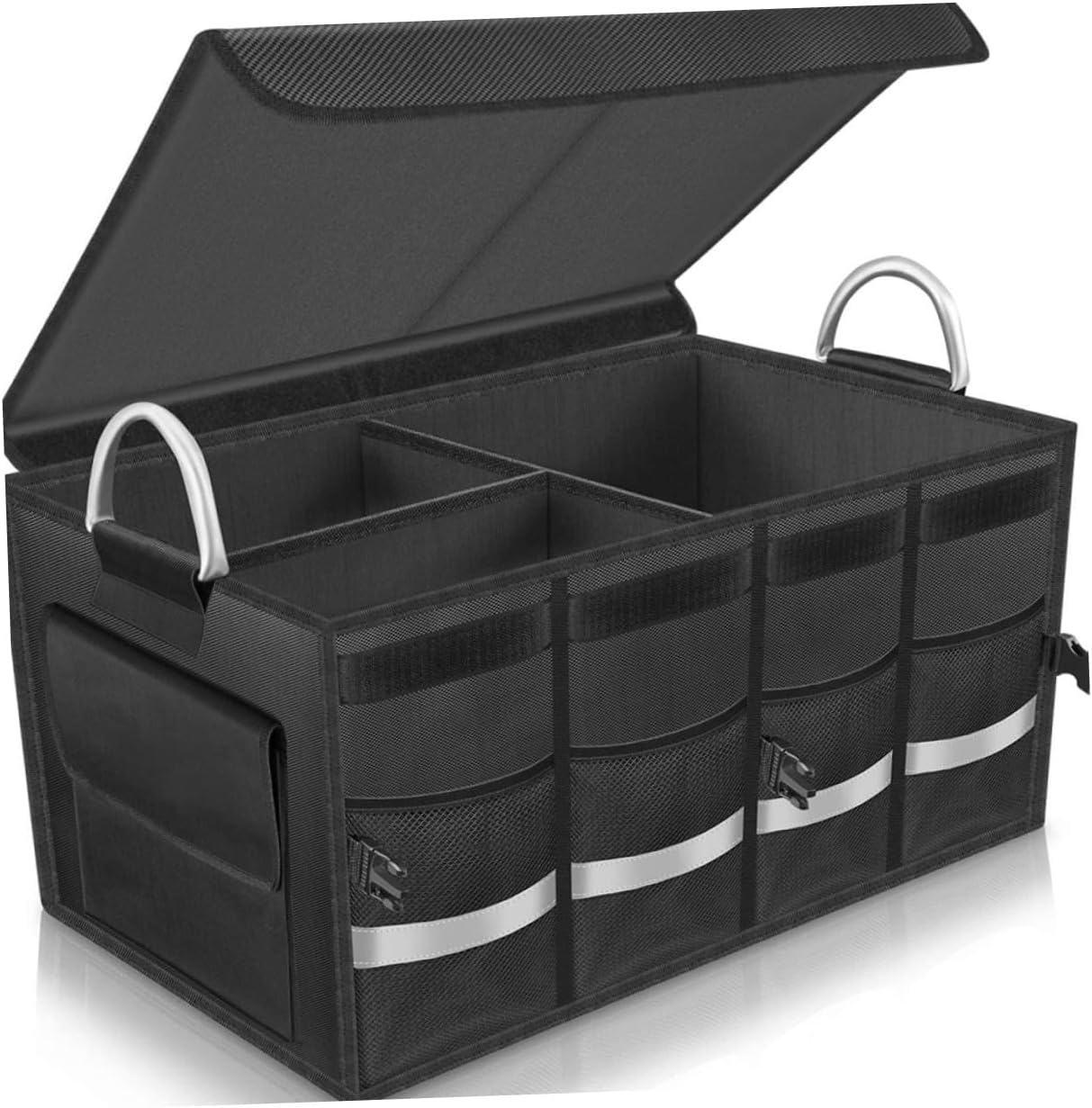 Car Trunk Organizer Foldable Storage Box Black Collapsible Car Supplies Trunk Storage Organizer for Vehicle Interior Automotive Accessories