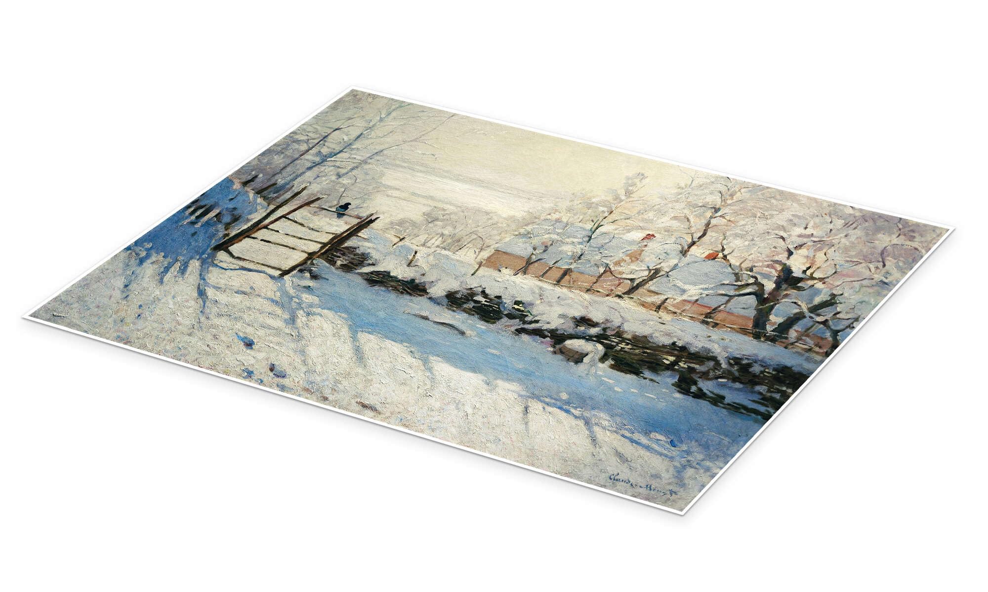 Posterlounge Tableau Sur Toile La Pie (détail) Claude Monet 40x30 Cm - Impression UV Qualité Musée, Prêt à Accrocher