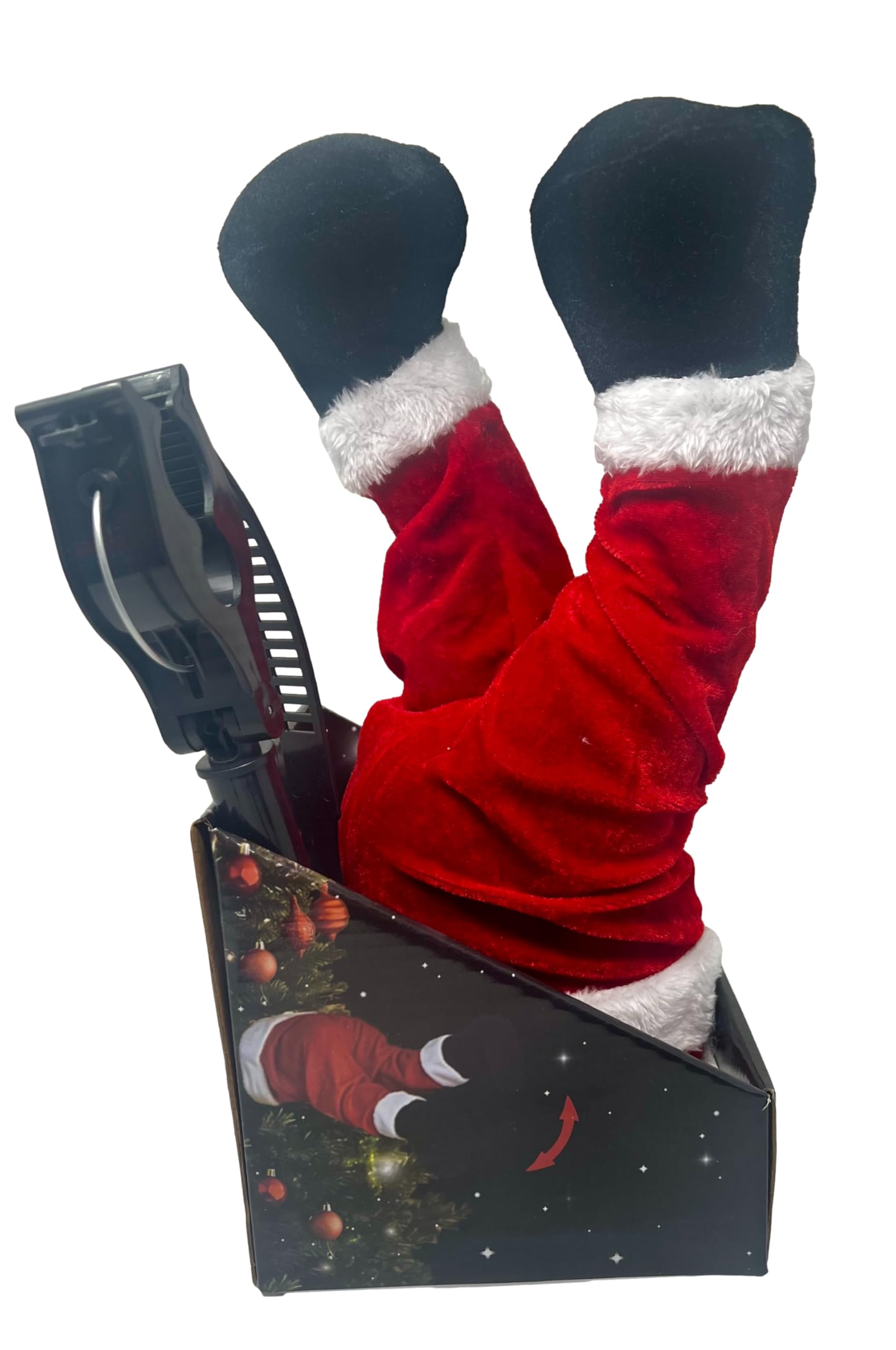 Gambe di Babbo Natale in Movimento, 40cm Ideale per addobbi e allestimenti Natalizi, posizianobile in qualsiasi punto, amche sull Albero di Natale !