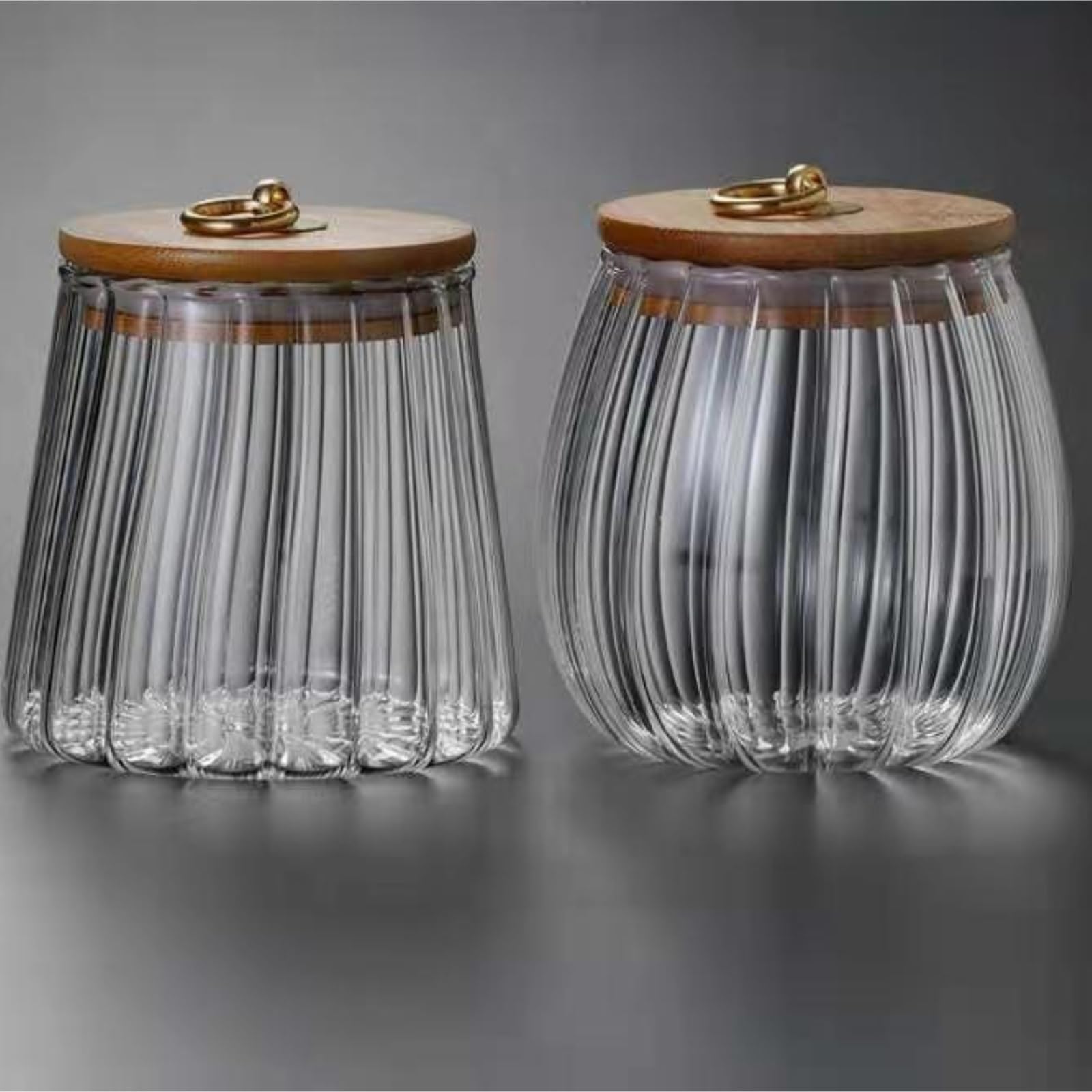 Vorratsgläser mit Deckel 2 Set Von Glas Kanister Luftdichten Vorratsglas Dekorative Behälter Mit Deckel Aufbewahrungsgläser Küche