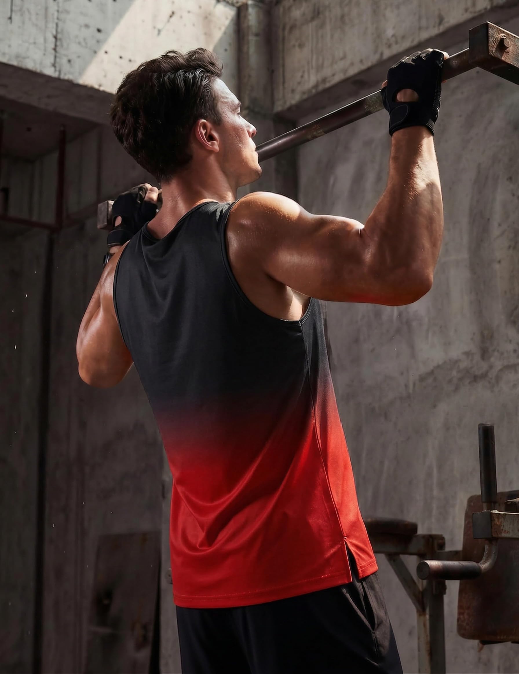 PINSPARK Camiseta de tirantes para hombre, sin mangas, camiseta de entrenamiento, verano, exterior, camiseta funcional - 2