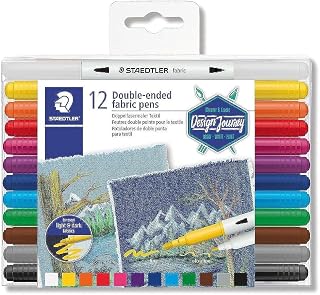 Caneta para Tecido Duo, Ponta dupla, STAEDTLER, 3190 TB12 ST, 12 Cores