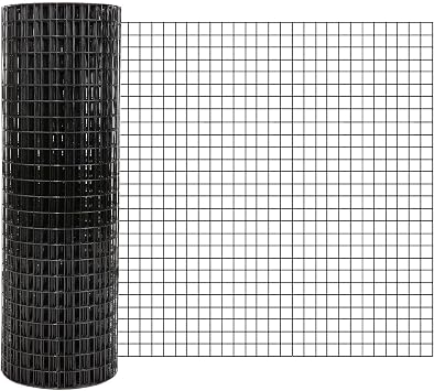 48in x 50ft Hardware Cloth,1/2 Inch Chicken Wire Fencing Roll, 19 Gauge, Post-Welding Galvanized Chicken Wire Mesh for Chicken Coop, Poultry Cage, Garden Plant Protection & Animal Enclosures,Black