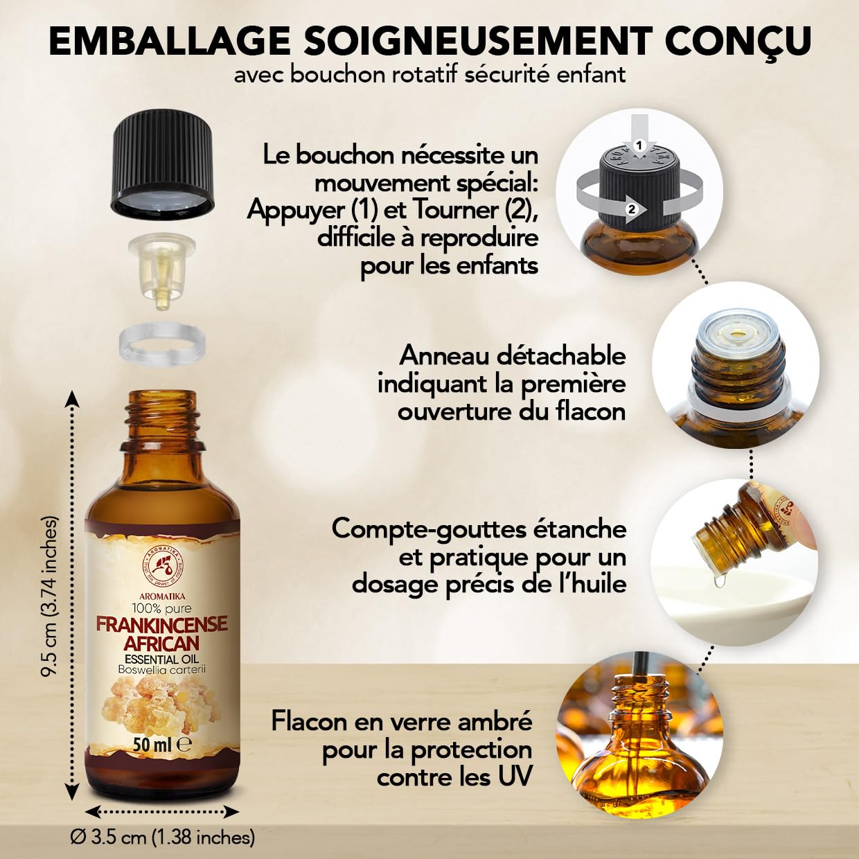 Huile Essentielle d’Encens Africain 50 ml – pour Diffuseur d'arômes