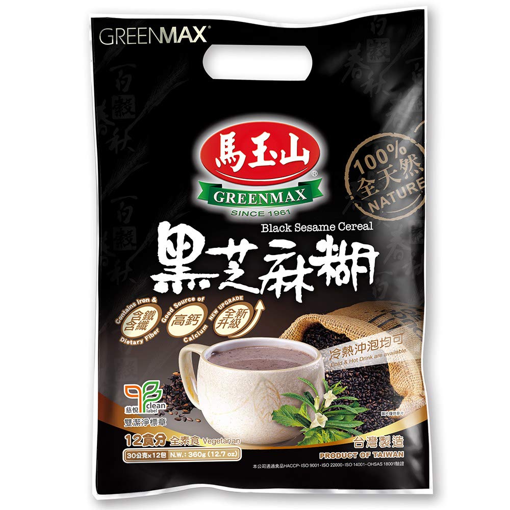 Amazon.com: GREENMAX - Black Sesame Cereal (12.7 Oz / 12 Sachets