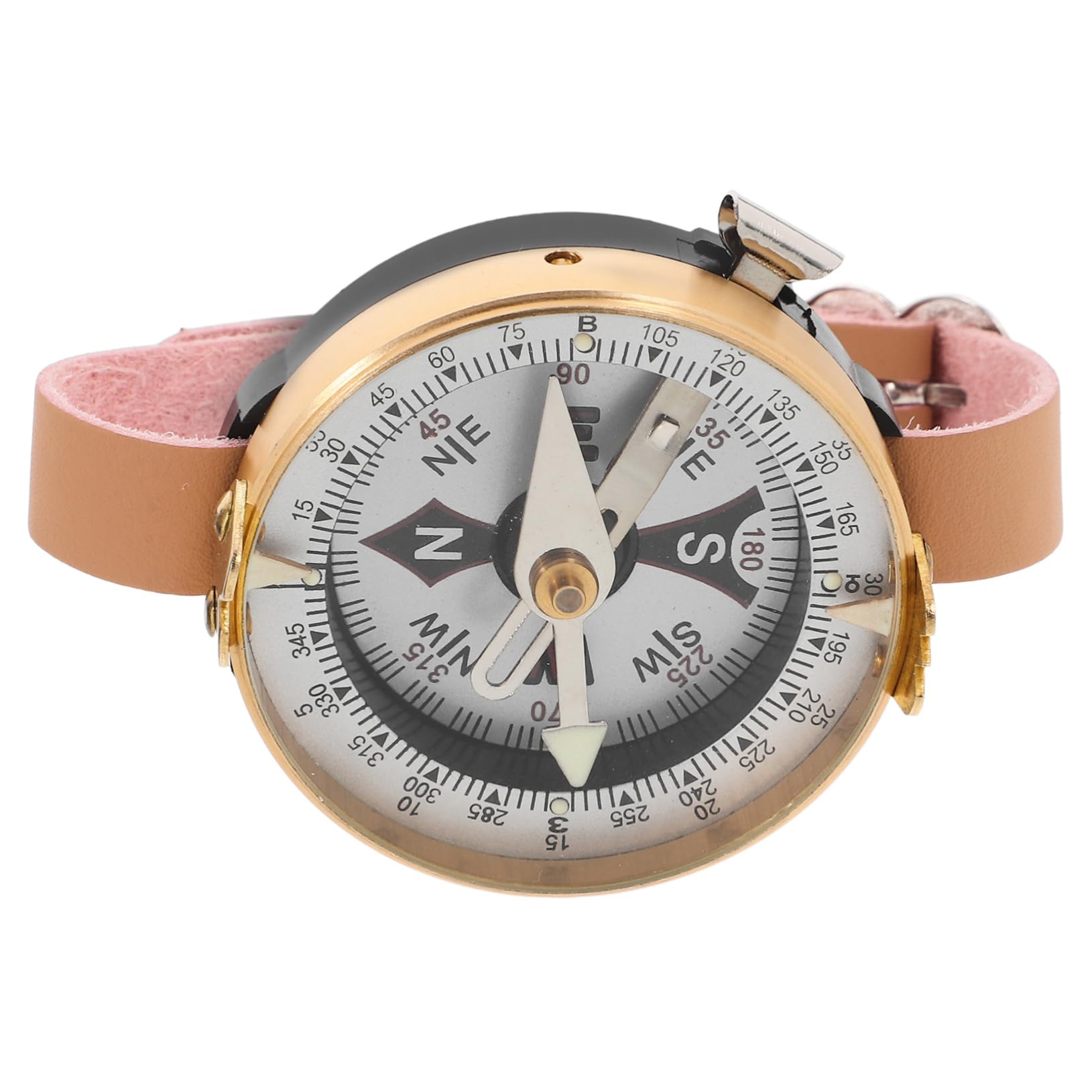 Yardwe orologio bussola orologio della bussola orientamento bussola tascabile attrezzatura da campeggio bussola marina bussola da escursionismo portatile fornitura campeggio Metallo