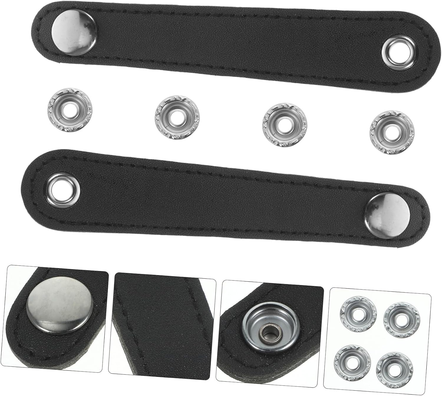 Universal Leather Accordion Bellows Buckle Belts, Fixation