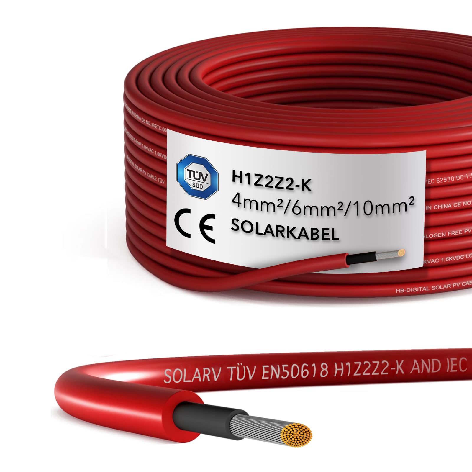 enjoy solar® H1Z2Z2-K - Cable solar para instalaciones fotovoltaicas (100 m